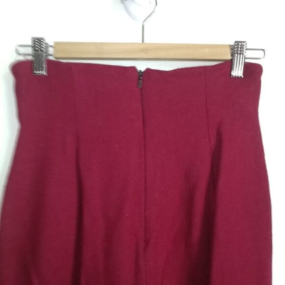 𝅺VINTAGE Red Spanish Winter Style High-Rise Tapered Trouser Pants Size Small - Picture 5 of 13